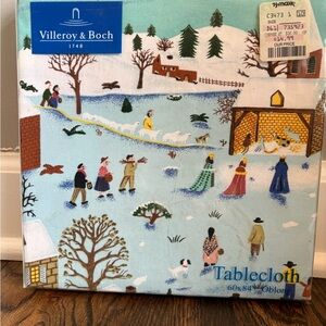 Villeroy & Boch Naif Christmas Tablecloth Oblong 60 x 84" NEW